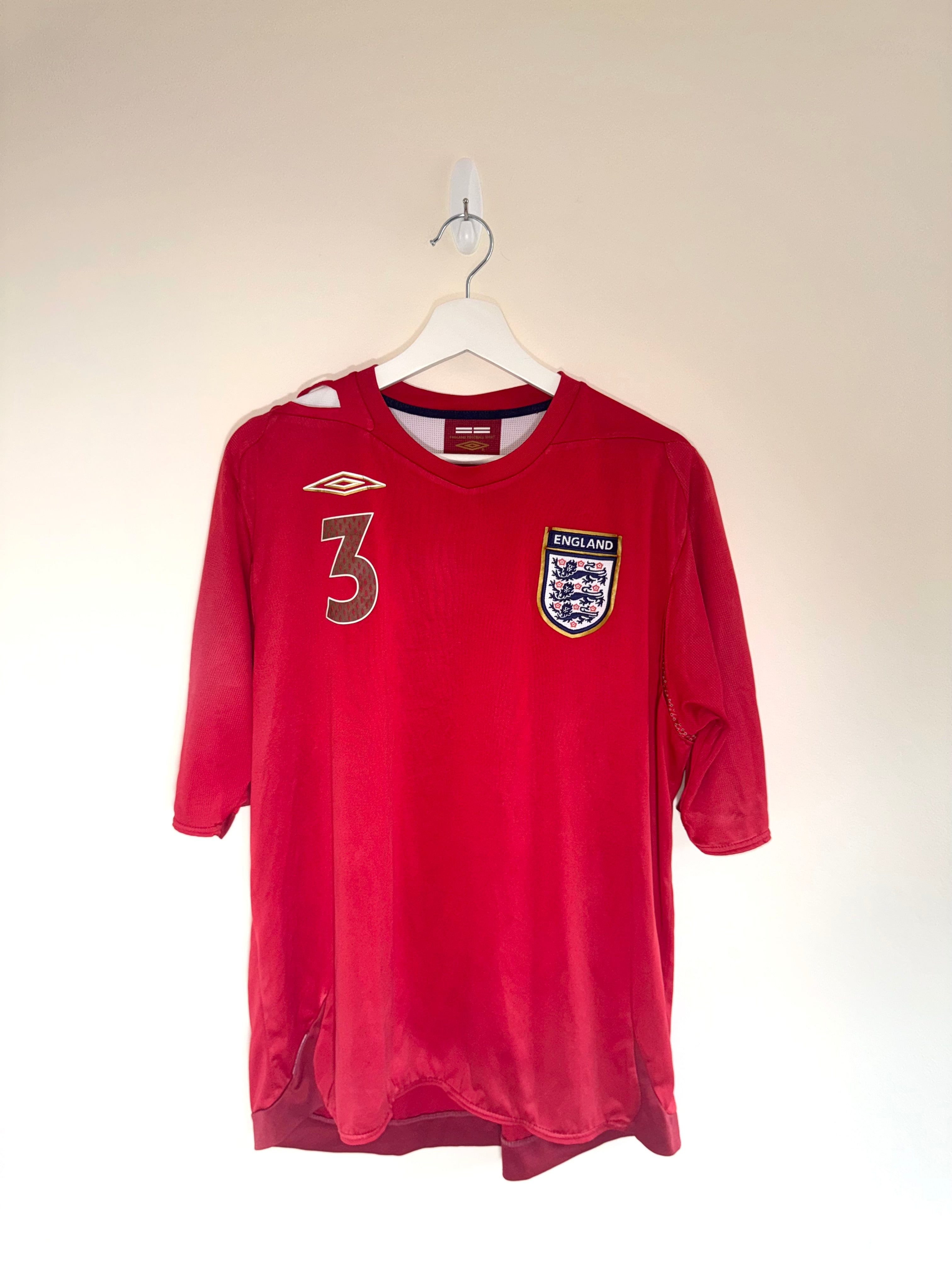 England 2006/08 Home Shirt *COLE* XL