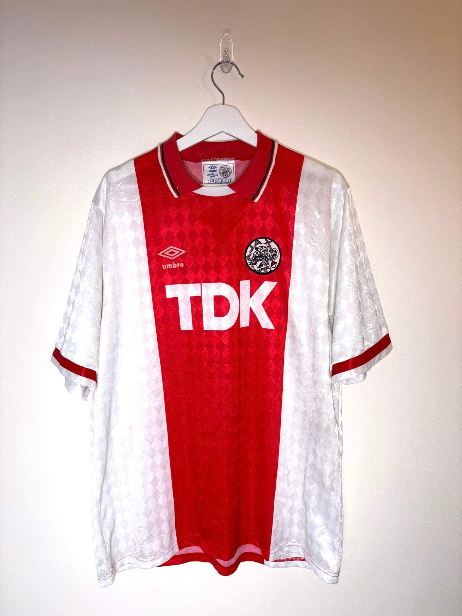Ajax 1989/91 Home Football Shirt XL (9/10)