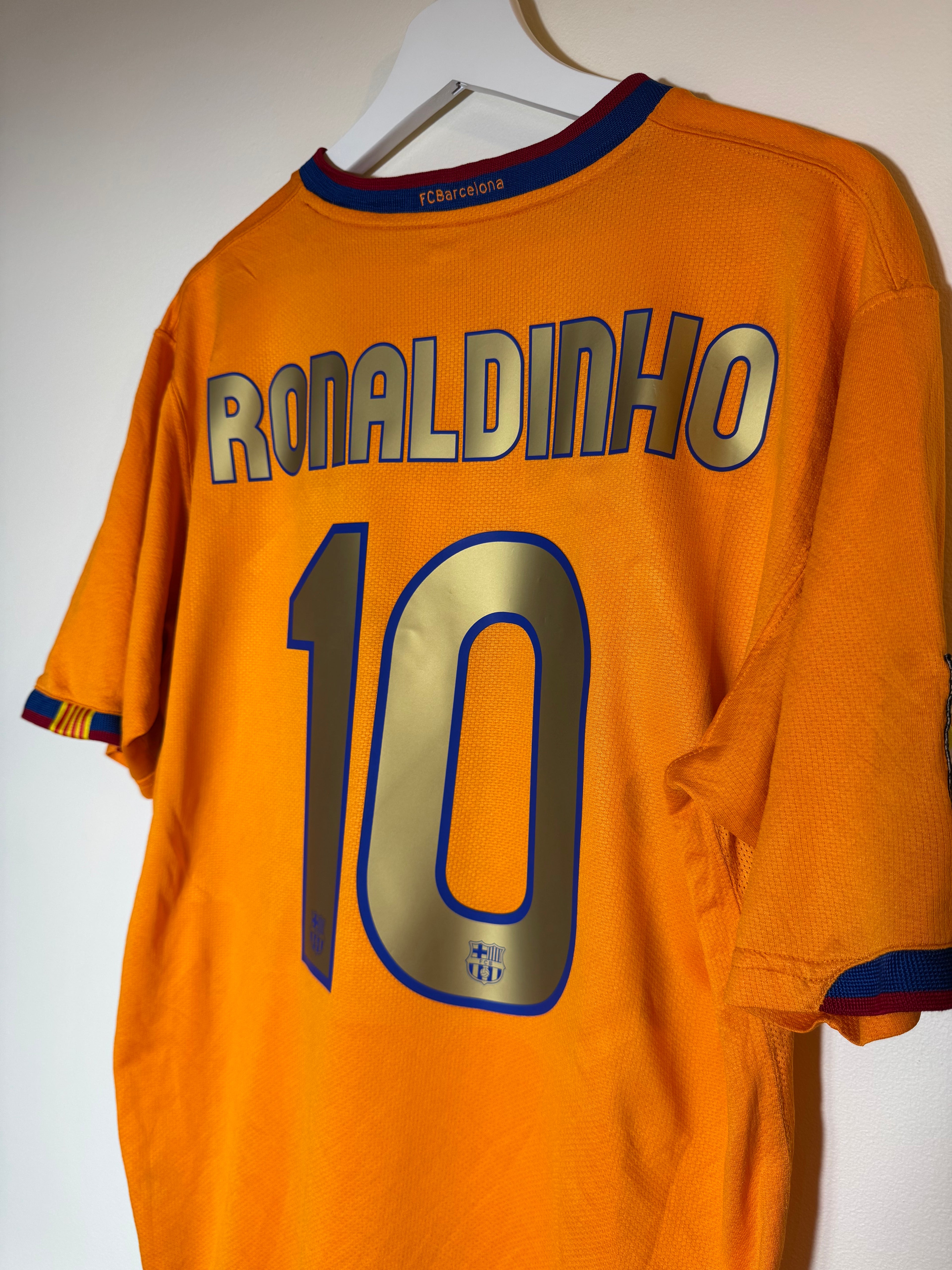 FC Barcelona 2006/08 Away Football Shirt *RONALDINHO* L (8.5/10)