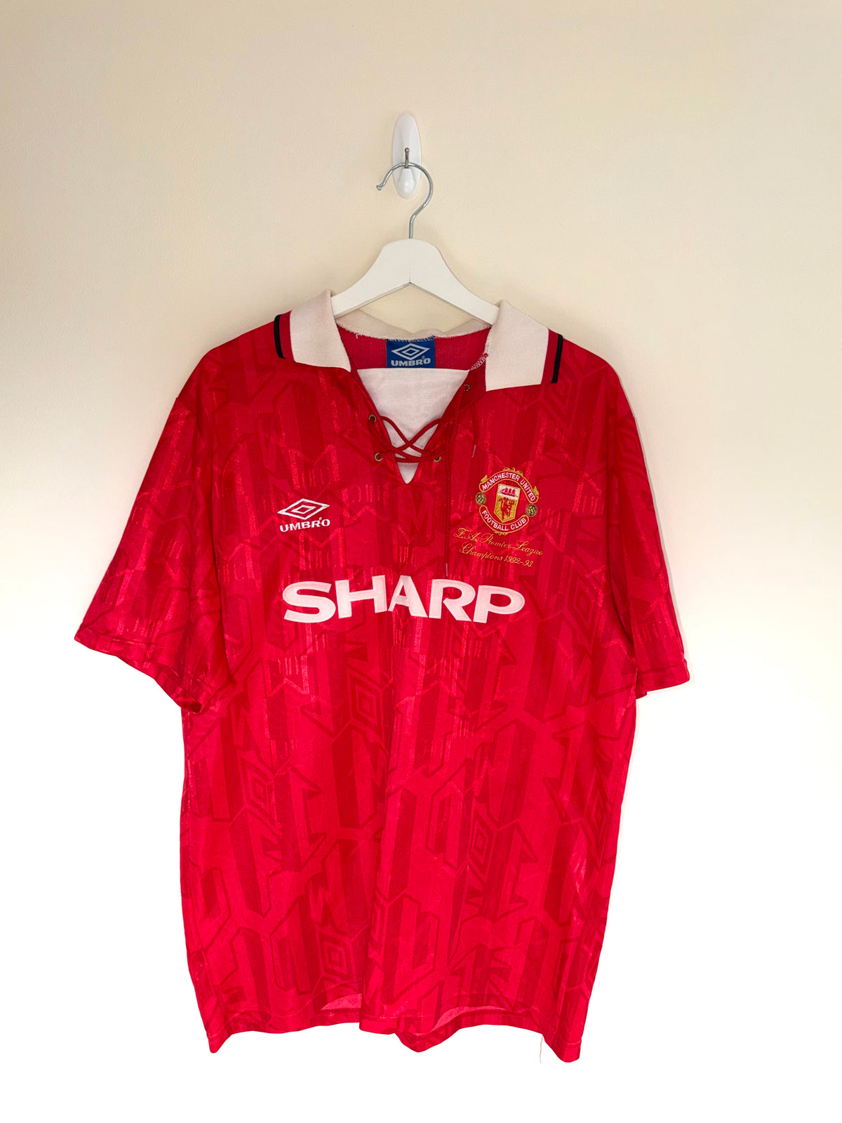 Manchester United 1992/94 Embroidered Home Shirt L (9.5/10)