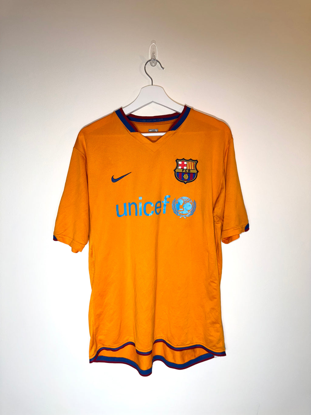 FC Barcelona 2006/08 Away Football Shirt *RONALDINHO* L (8.5/10)