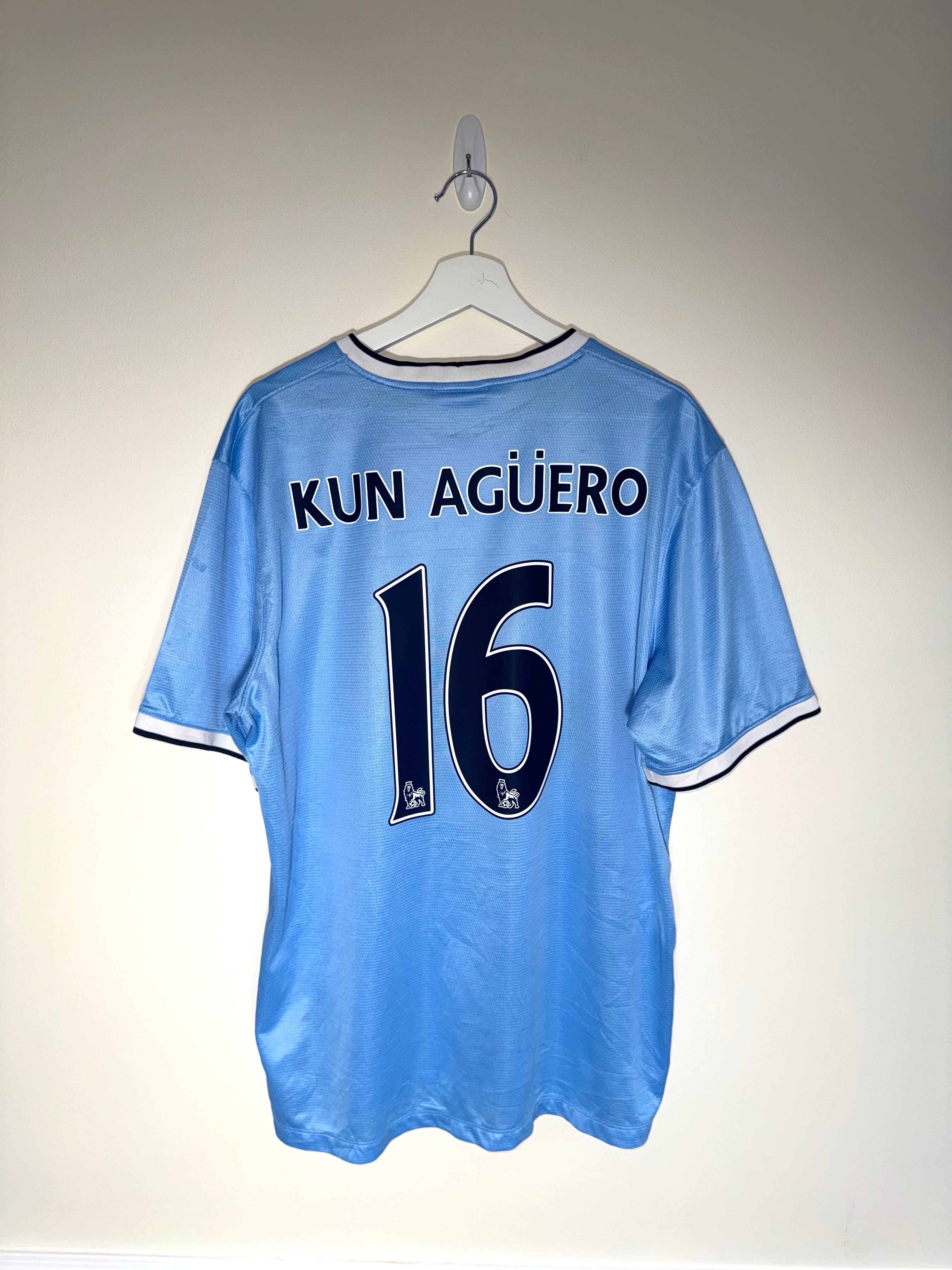 Manchester City 2013/14 Home Shirt *AGUERO* XL