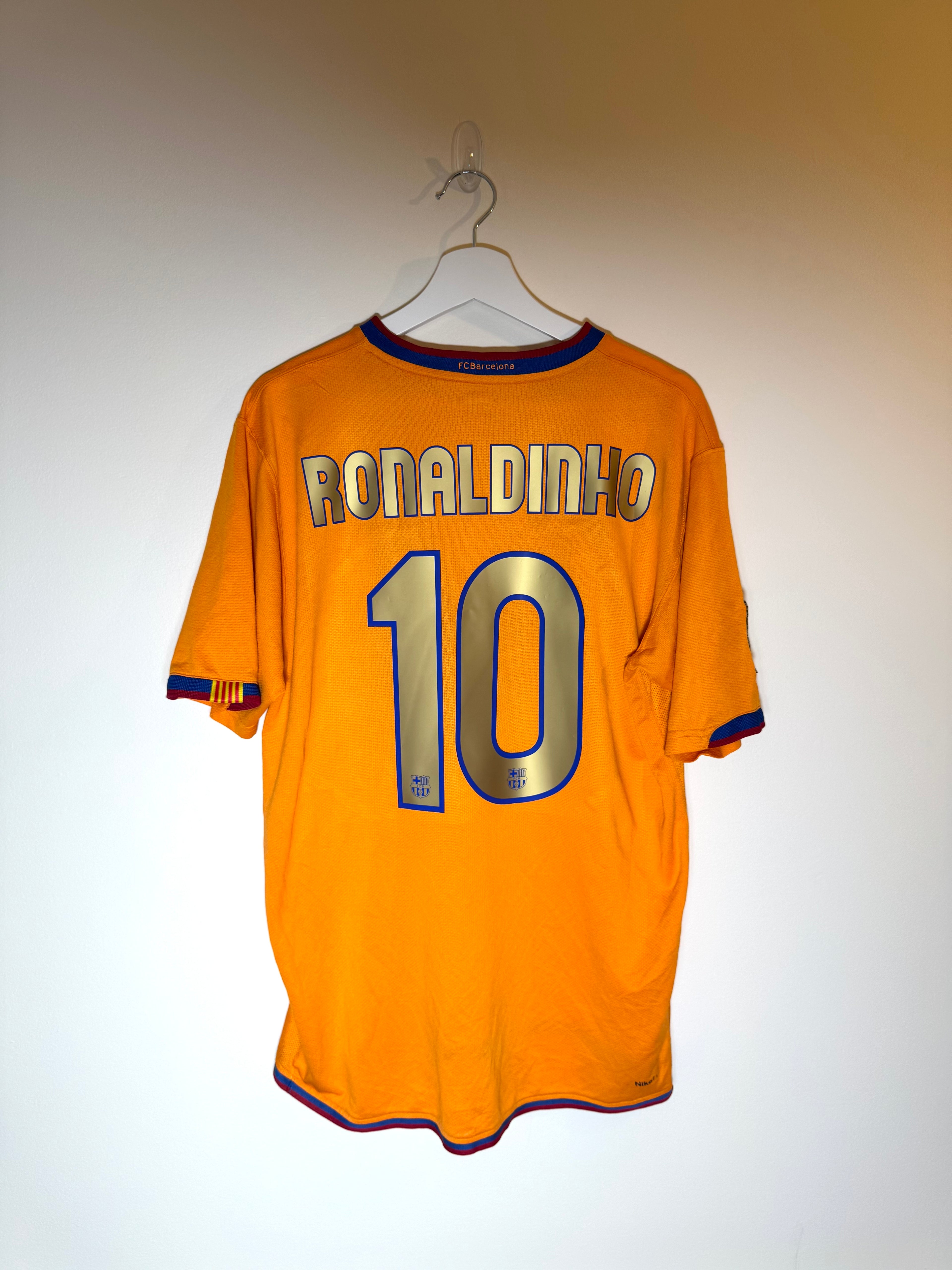 FC Barcelona 2006/08 Away Football Shirt *RONALDINHO* L (8.5/10)